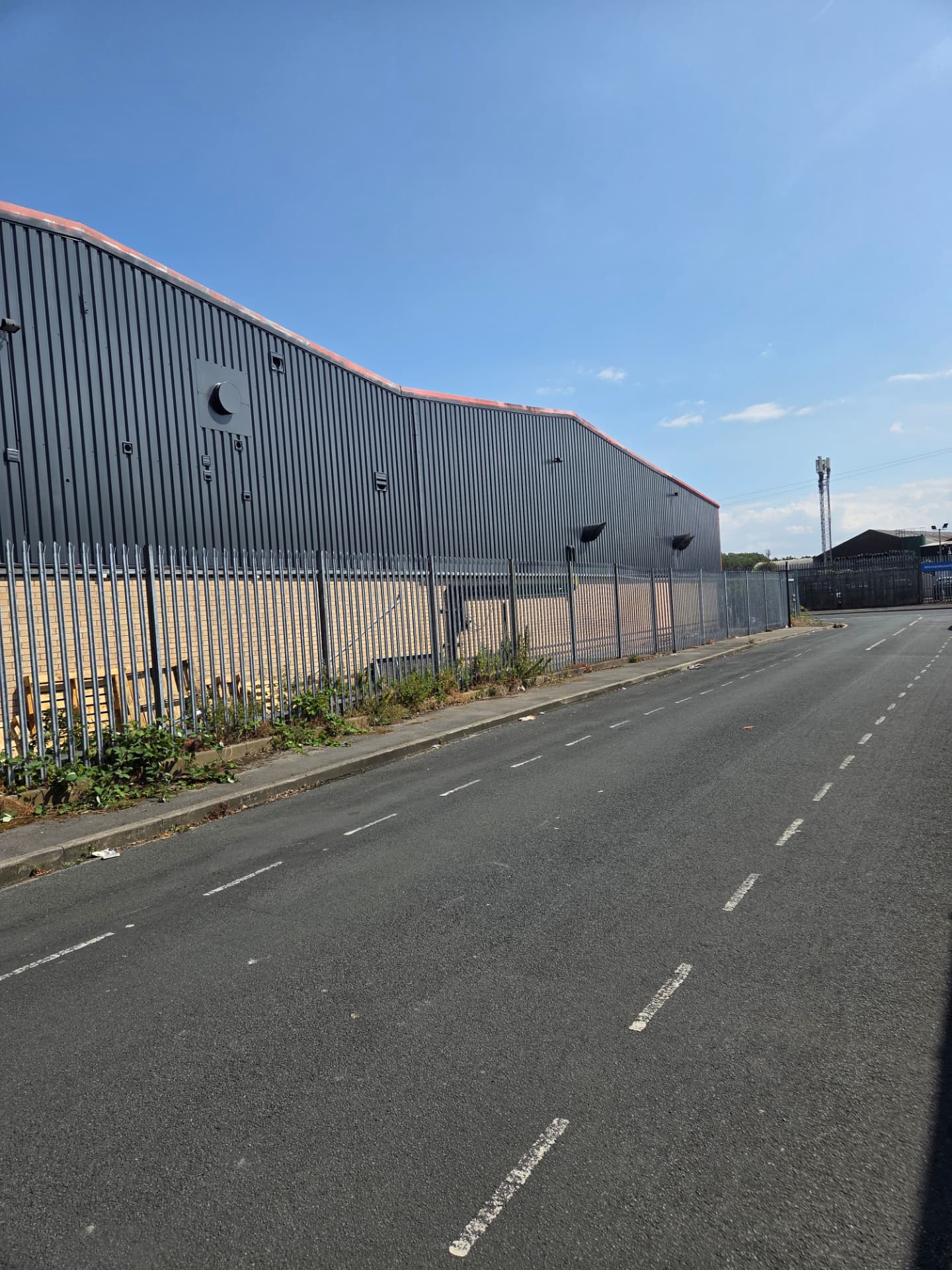 Company-supplied photograph of the Hull side elevation with cladding resprayed in RAL 7024